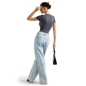 SUUKSESS Women's Buttery Soft Y2K Crop Tee - Fashion & Comfort