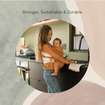 WildBird - Aerial Carrier - 7 to 45 lbs - for Moms, Dads & Caregivers - 100% Natural European Linen Fibers - Versatile & Adjustable - Large Size - Willow Fabric