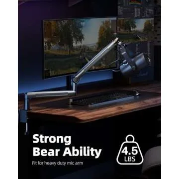 TODI Adjustable Desk Mic Stand - Low/High Profile Arm