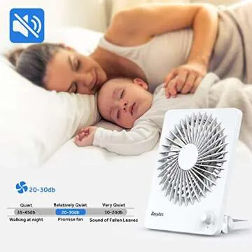 EasyAcc Portable Desk Fan | Ultra-Quiet & Rechargeable Cooling