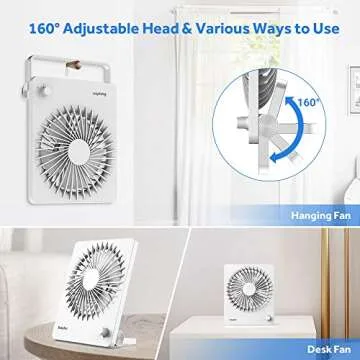 EasyAcc Portable Desk Fan | Ultra-Quiet & Rechargeable Cooling