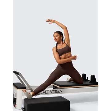 CRZ YOGA Womens Butterlift High Waisted Workout Leggings 28" - Pilates Gym Athletic Yoga Pants Buttery Soft Hot Fudge Brown Medium