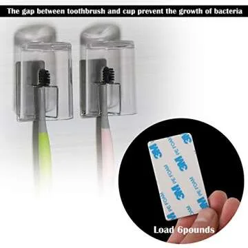 Bathroom Wall Mounted Holder For Your Toothpaste, Sgokuno Toothbrush And Electric Tooth Brush Head – Self-Adhesive Stainless Steel Mount Stand With Minimalist Design – Space Saving & Hygienic Solution