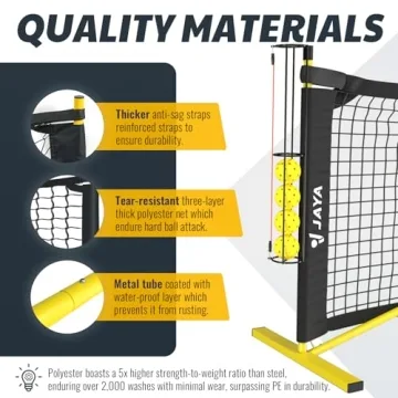 JAYA Stable Pickleball Net with Holder, Easy Setup, 22 Feet