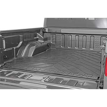 Rough Country Rubber Bed Mat for Jeep Gladiator JT (2020-2025) - Fits 5' (60") Bed, Non-Slip, Tear-R...