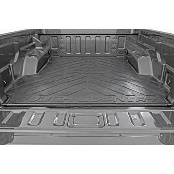 Rough Country Rubber Bed Mat for Jeep Gladiator JT (2020-2025) - Fits 5' (60") Bed, Non-Slip, Tear-Resistant Truck Bed Protection