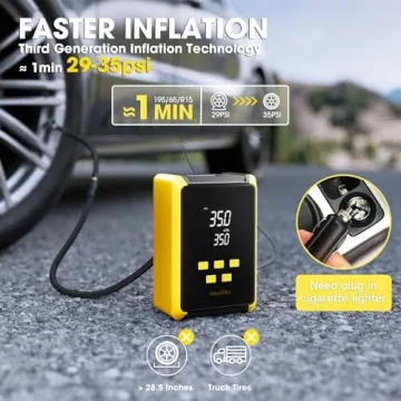 Portable Electric Tire Inflator for Fast Inflation