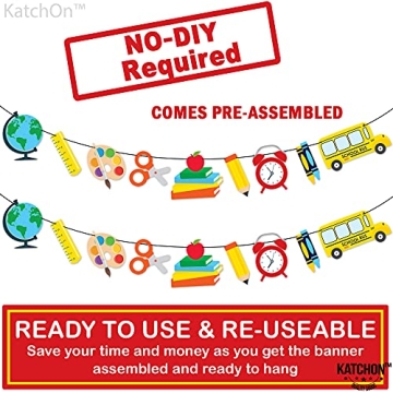KatchOn 10ft Vibrant Reusable Back to School Banner