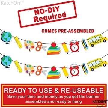 KatchOn 10ft Vibrant Reusable Back to School Banner