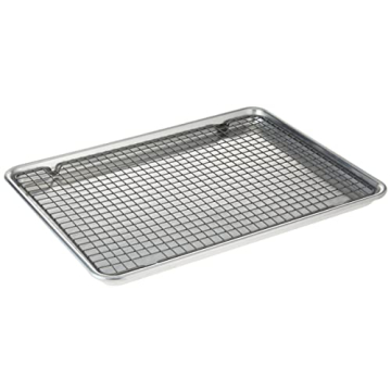 Nordic Ware - 43172AMZM Nordic Ware Half Sheet with Oven Safe Nonstick Grid, 2 Piece Set, Natural