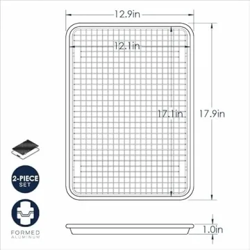 Nordic Ware Half Sheet with Oven Safe Nonstick Grid Set