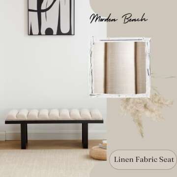 HEAH-YO Modern Bench - Stylish Upholstered Entryway Seating
