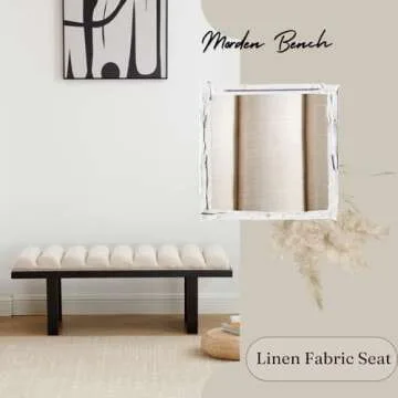 HEAH-YO Modern Bench - Stylish Upholstered Entryway Seating