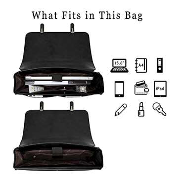 Stylish ECOSUSI Women Briefcase for 15.6" Laptop