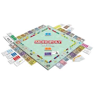 Monopoly The Mega Edition by Winning Moves Games USA, a Bigger and Faster Version of Monopoly with The Speed Die for 2 to 8 Players, Ages 8 and up (1104)