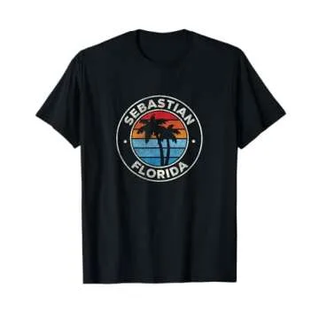 Sebastian Florida FL Vintage Graphic Retro 70s T-Shirt