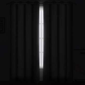 LEMOMO Grey Blackout Curtains/52 x 84 Inch/Set of 2 Panels Thermal Insulated Room Darkening Curtains for Bedroom