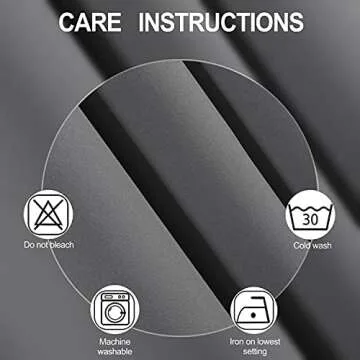 LEMOLO Grey Blackout Curtains Set for Elegant Insulation