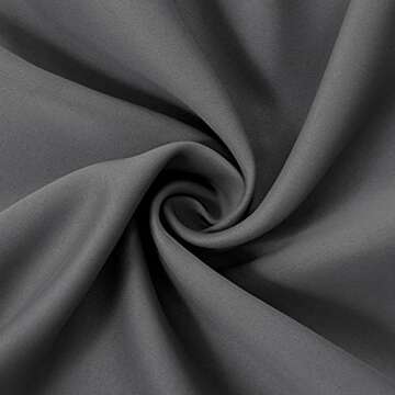 LEMOMO Grey Blackout Curtains/52 x 84 Inch/Set of 2 Panels Thermal Insulated Room Darkening Curtains for Bedroom