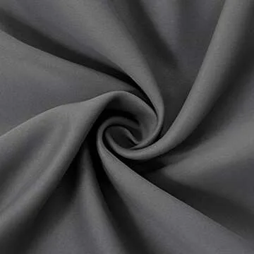 LEMOLO Grey Blackout Curtains Set for Elegant Insulation