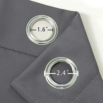 LEMOMO Grey Blackout Curtains/52 x 84 Inch/Set of 2 Panels Thermal Insulated Room Darkening Curtains for Bedroom