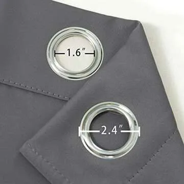 LEMOLO Grey Blackout Curtains Set for Elegant Insulation