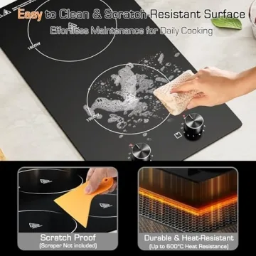 KOXKING 12 Inch Electric Cooktop for Fast Cooking