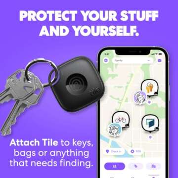 Tile by Life360 Mate Bluetooth Tracker - Find Your Keys & Phone Easily