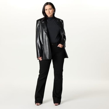 Stylish Anouk Faux-Leather Blazer from The Drop