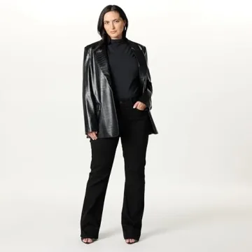 Stylish Anouk Faux-Leather Blazer from The Drop