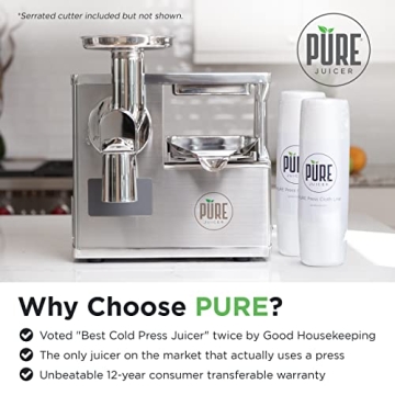 PURE Juicer Premium Cold Press Machine for Healthy Juicing