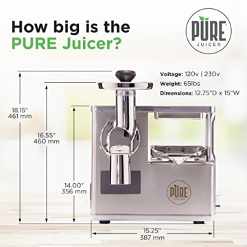 PURE Juicer Premium Cold Press Machine for Healthy Juicing