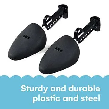 oa Store Premium Shoe Trees - 10 Pair Set - Adjustable, Sturdy Plastic & Steel Design - Maintains Sh...