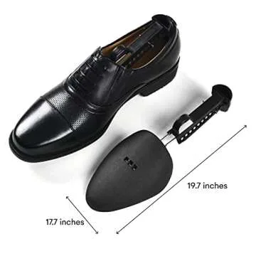 oa Store Premium Shoe Trees - 10 Pair Set - Adjustable, Sturdy Plastic & Steel Design - Maintains Shape & Prolongs Shoe Life - Fits Men's Sizes 5.5-11.5 - Essential for Optimal Shoe Care & Storage