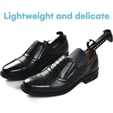 oa Store Premium Shoe Trees - 10 Pair Set - Adjustable, Sturdy Plastic & Steel Design - Maintains Shape & Prolongs Shoe Life - Fits Men's Sizes 5.5-11.5 - Essential for Optimal Shoe Care & Storage