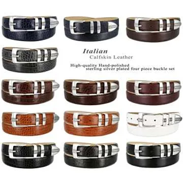 Brandon Italian Calfskin Golf Dress Belt 1-1/8" Wide