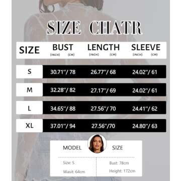 MOHHOM Womens Lace Long Sleeve Mesh Top Mock Neck Sheer Blouse See Through Floral Layering Shirt(White, Medium)