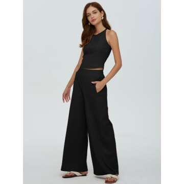 Stylish 2 Piece Summer Outfit for Women with Pockets