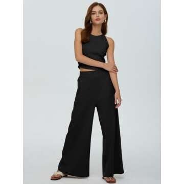 Stylish 2 Piece Summer Outfit for Women with Pockets