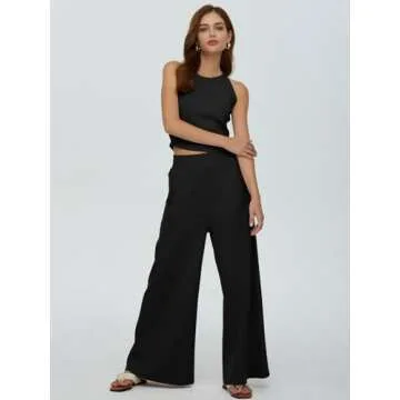 Stylish 2 Piece Summer Outfit for Women with Pockets