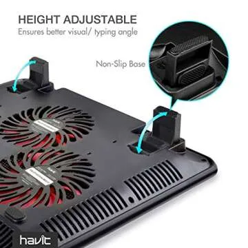 Havit HV-F2056 Portable Laptop Cooler with 3 Fans