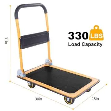 MaxWorks Foldable Platform Truck Dolly for Easy Hauling