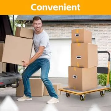 MaxWorks Foldable Platform Truck Dolly for Easy Hauling