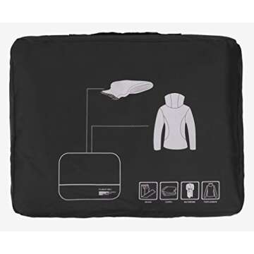 Packing Cubes Set Travel Luggage Organizers Suitcase Lightweight Accessories Black