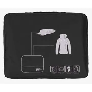 Packing Cubes Set Travel Luggage Organizers Suitcase Lightweight Accessories Black