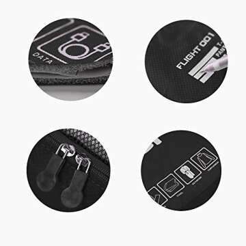 Packing Cubes Set Travel Luggage Organizers Suitcase Lightweight Accessories Black