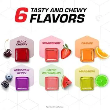 CLIF BLOKS - Energy Chews - Variety Pack - Non-GMO - Plant Based - Fast Fuel for Cycling and Running - Quick Carbohydrates and Electrolytes - 2.12 oz. Packets (12 Count)