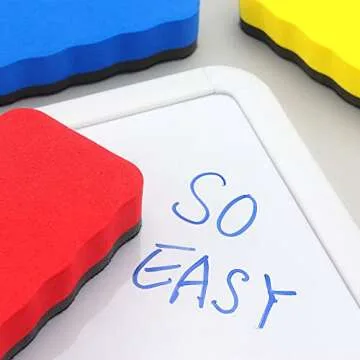 Tamaki 6 Pack Magnetic Whiteboard Eraser, Dry Eraser Board Erasers, Dry Erasers for White Board, Whiteboard Erasers for Kids Classroom, 6 Colors, Wavy, 4.2 x 2.2 x 0.8 Inch