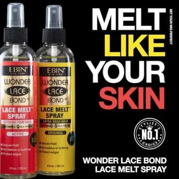 EBIN NEW YORK Wonder Lace Bond Lace Melt Spray - Extreme Firm Hold (Supreme) | Flawless,Natural, and Seamleass finish, No Reside, Long Lasting Formula with Protecting Edges, Perfect for wigs