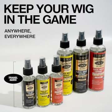 EBIN NEW YORK Wonder Lace Bond Lace Melt Spray - Extreme Firm Hold (Supreme) | Flawless,Natural, and Seamleass finish, No Reside, Long Lasting Formula with Protecting Edges, Perfect for wigs